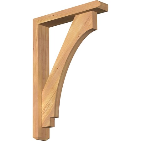 Ekena Millwork Imperial Craftsman Smooth Bracket w/ Offset Brace, Western Red Cedar, 3 1/2"W x 18"D x 26"H BKT0402X18X26IMP04SWR